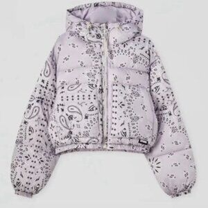 Pull & bear purple bandana puffer